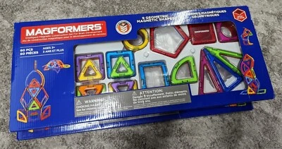 New MAGFORMERS 60-Piece Magnetic Construction Set For Brain Development - Image 1 of 2
