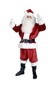 Rubie's Regal Deluxe Plush Santa Suit 12 Piece Red / White Size: 40-48 - NEW - Picture 1 of 3