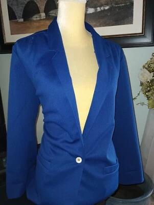 Винтажный 2 шт. костюм из полиэстера Alfred Dunner плиссированная юбка и куртка синий размер 16 США  - Изображение 1 из 4