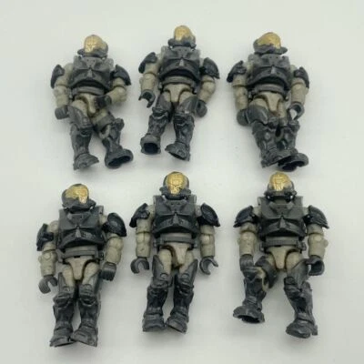 6pcs Mega Construx Halo Builing Figure UNSC Spartan Grey Figure - Image 1 of 3