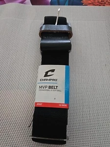 NEU Champro MVP Baseballgürtel für Erwachsene schwarz passt von 24"" - 48"" 1,5"" breit - Bild 1 von 1