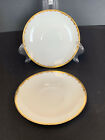 Paul Mueller Selb Bavaria White and Gold Saucer Set of 2