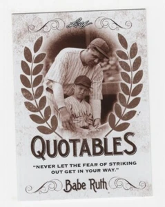2016 BABE RUTH LEAF COLLECTION QUOTABLES #Q-02 - Picture 1 of 1