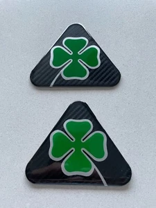Coppia Loghi QV Quadrifoglio Verde Giulia Stelvio ALFA ROMEO Giulietta Mito 95mm - Foto 1 di 2
