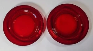 Molly Rot Imperial Glas 6 1/4" Runde Brotteller 2 Stück Top - Bild 1 von 7