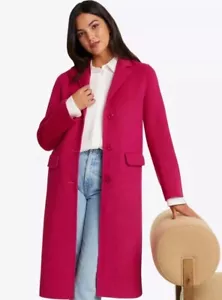 Draper James Woods Coat in Pink Wool Size XL - Picture 1 of 4