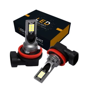 2pc LED Fog Light Bulbs H8 H16 H11 Fog Light Bulb White 6500K High Power Lamps - Picture 1 of 11