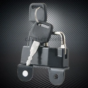 Bloqueo de casco de acero de metal negro con 2 llaves para acelerador completo Ducati Scrambler Icon - Imagen 1 de 12