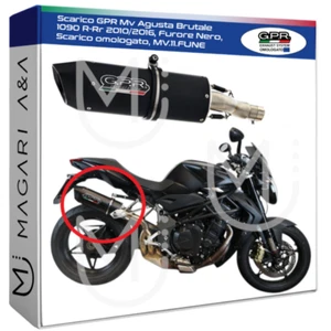 Scarico GPR Mv Agusta Brutale 1090 R-Rr 2010/2016, Furore Nero, Scarico omologat - Imagen 1 de 3