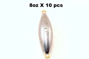 Sumidero de pesca de torpedos de arrastre en línea 8 oz - 10 piezas - Imagen 1 de 1