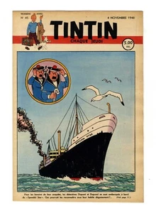 Journal TINTIN  Edition BELGE n°45  4 novembre 1948  Couverture HERGE  superbe - Picture 1 of 2