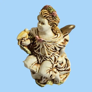 Caja Baratija Harmony Kingdom Hecha en Inglaterra "La Gardienne" Ángel con Pájaros - Imagen 1 de 12