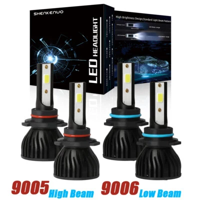 For Eagle Summit 1989-1992 Combo LED Headlight Bulbs High Low Beam Kit 6500K 4x - Изображение 1 из 4