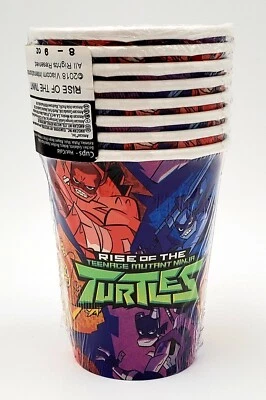 Teenage Mutant Ninja Turtles (8) Cups 9oz. Hot/Cold New Nickelodeon Birthday  - Image 1 of 4