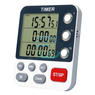 Electronic LCD Kitchen Timer 100 Hours Countdown Timer Reminder Clock For Home - Bild 1 von 4