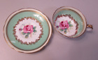 Vintage Small Paragon Tea Cup Saucer Pink Rose HM The Queen & HM Queen Mary DEMI