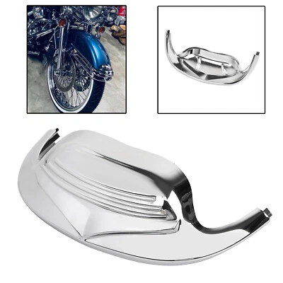 Chrome Classic Front Fender Mudguard Tip Trim For Harley Road King Custom FLHRS - Imagem 1 de 4