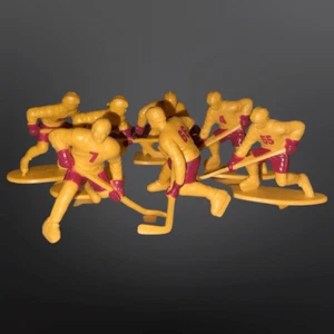 2007 Kaskey Kids Hockey Men Guys Figures 7 Orange Red Players Cake Toppers - Picture 1 of 3