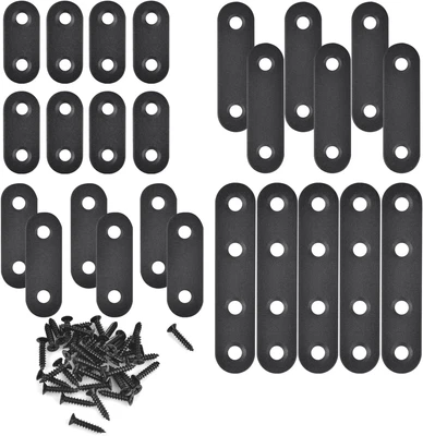 Placas de reparación para madera - Juego de 28 placas planas de metal soporte recto para tabla, Be Foto 1 de 4