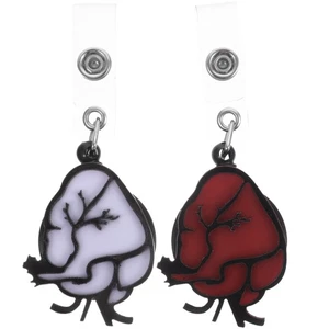 2 Pezzi Fibbia a Forma di Cuore Facile da Tirare Badge Mulinello Clip Porta Infermiere Mulinelli - Foto 1 di 12