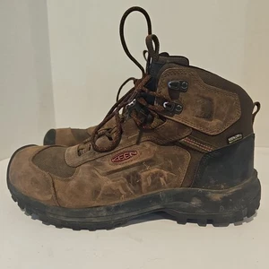 Keen Boots Mens Size 12 Basin Ridge Hiking Brown Leather Outdoors - Picture 1 of 9