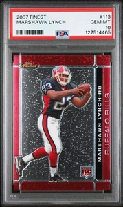 2007 Topps Finest Marshawn Lynch Rookie PSA 10 - Picture 1 of 2
