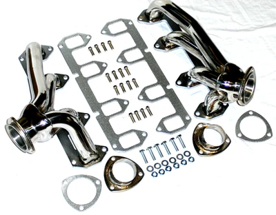 Cabezales de escape de acero inoxidable FORD FE Shorty Hugger Big Block FE 330 360 390 428 NUEVO Foto 1 de 4