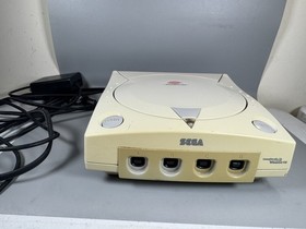 Sega Dreamcast Console HKT-3020 Tested Powers On + Game RF Adapter