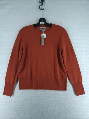 J. Crew Cashmere Classic Fit Crewneck Sweater - Burnished Orange Nwt $148 Size S - Image 1 of 4