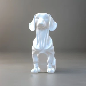 Figura moderna Dachshund, escultura 8 pulgadas - blanco - Imagen 1 de 1