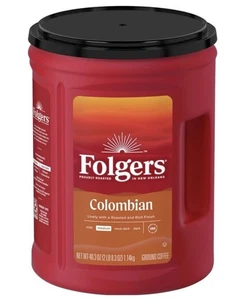 Folgers 100% Colombian Ground Coffee Medium Roast 40.3 oz - LOT OF 2 - Picture 1 of 6