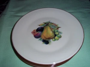 Eight Lenox Special 8" Plate Gold Rimmed Fruit Pear Apple Grape Pla - Picture 1 of 5