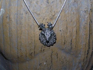 Sterling Silver Sacred Celtic Stag Head pendent on 2mm sterling necklace. - Picture 1 of 3