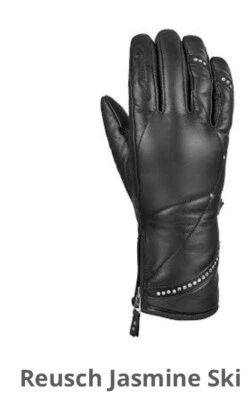 Guante de esquí para mujer Reusch Jasmine talla: (7,5) mediano cuero negro Foto 1 de 4