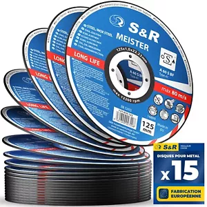 S&R Trennscheiben für Metall, Stahl/ INOX 125 x 1,0 x 22,23 mm, 15 Stück - Bild 1 von 5