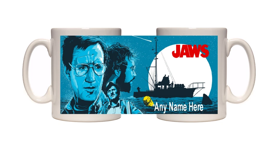 XPRES personalised jaws film mug personalised mug free uk shipping