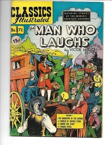 Old Comic- The Man Who Laughs By Victor Hugo -Classics Illustrated #71 Year 1950 - Bild 1 von 3