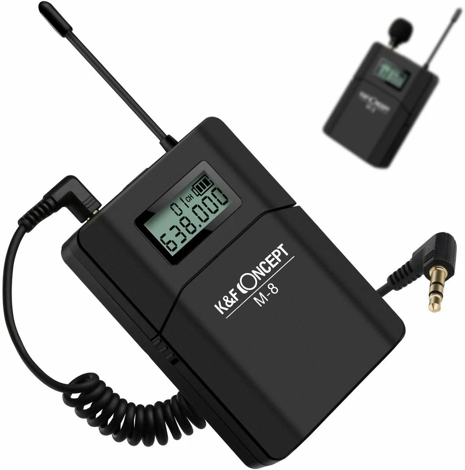 K&F Concept UHF Unidirectional Wireless Lavalier Microphone for Nikon Canon 70m - Image 1 of 4