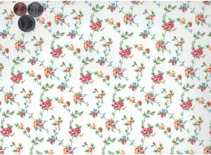 Allover Chintz Pink Yellow Flower Vine 9 x 13.5 Inch Ceramic Decal Sheet - Picture 1 of 3