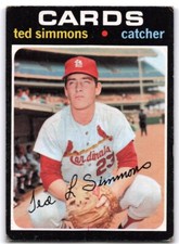 1971 Topps Ted Simmons Rookie St. Louis Cardinals #117