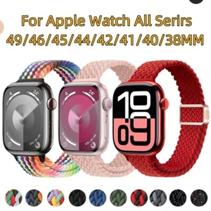 Slim Thin Nylon Fabric Magnetic Wristband Strap For Apple iWatch S10-1 Ultra 2/1 - Picture 1 of 49