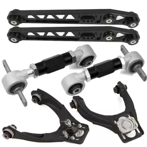 Black Rear & Front Camber Kit+Lower Control Arm for 1996-2000 Honda Civic EK - Picture 1 of 16