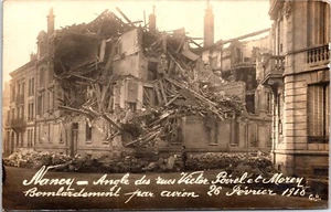 WWI BOMBARDMENT OF NANCY, FRANCE : BUILDING DAMAGE : ADDRESS ID'D : RPPC 1918 - Picture 1 of 4