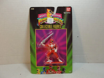 Figura Coleccionable Bandai 1993 Mighty Morphin Power Rangers RED RANGER 3" PVC Foto 1 de 2