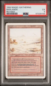 MTG Magic The Gathering Dual Lands Revised Badlands PSA EX 5 - Picture 1 of 2