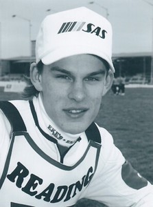 Reproduction Press Photo Speedway Petri Kokko for Reading undated 1990s