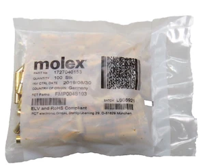 100 Stück FMP004S103 Kontakt Buchse 10AWG-8AWG vergoldet Crimpen FCT Molex OVP - Bild 1 von 3
