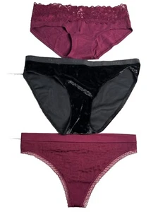 Victoria’s Secret Panties New With Tags Sm Lot of 3 Hipster Thong Velvet Bikini - Picture 1 of 6