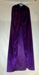 Kids Halloween Queen King Costumes Cape Velvet Hooded Cosplay Party Cloak Purple - Picture 1 of 8
