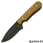 Custom 440C Steel Mountain Goat Hunting Knife Olive Handle,No Damascus (Q476-A)